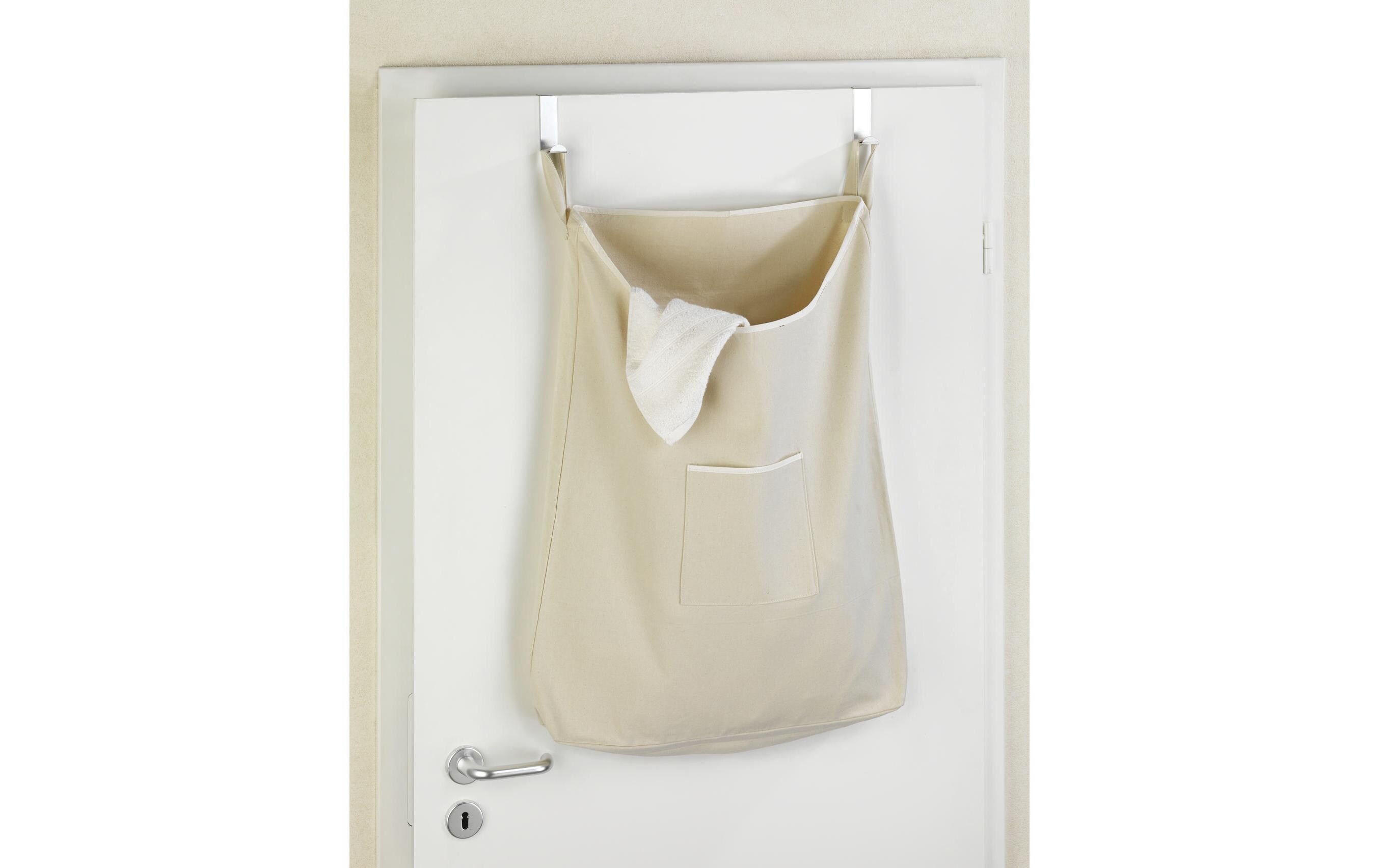 Wäschesammler Canguro 65 l, Beige/SilberWäschesack aus hochwertiger Baumwolle