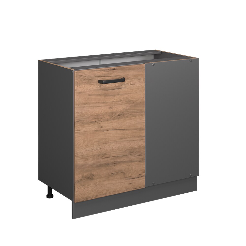 Vicco Eckunterschrank Küchenschrank Küchenzeile R-Line 86 cm Anthrazit Eiche Tür