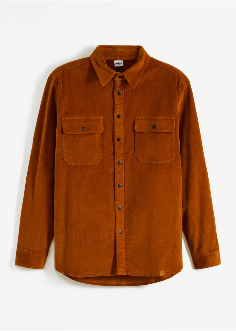 Chemise manches longues en velours côtelé, Loose Fit