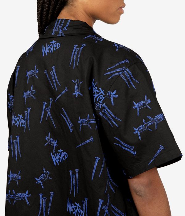 Wasted Paris All Over Blind Hemd (black ultra blue)