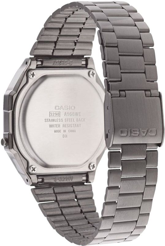 Casio - A168WEGG-1BEF - Horloge - Zwart - Digitaal - RVS Armband