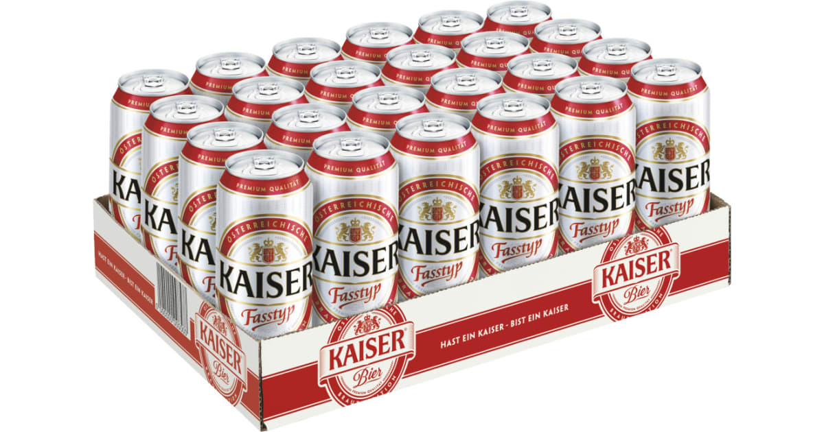 KAISER BIER Märzen Fasstyp Tray 24x 0,5 Liter Dose (Einweg)