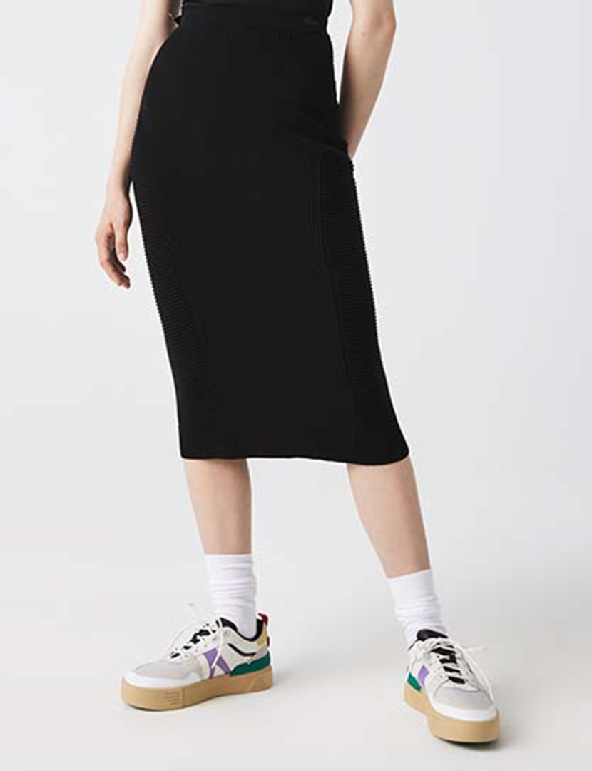 Black Midi Skirt for Women