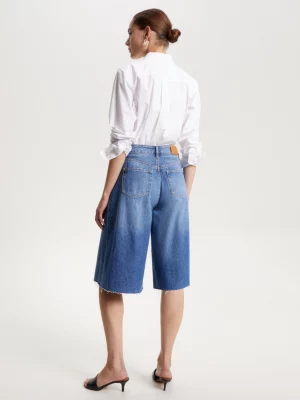 Bermuda jeans de cintura alta