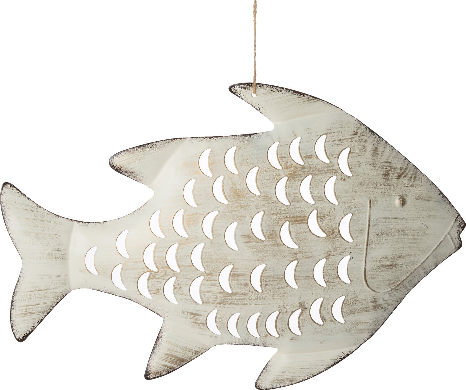 Intratuin tuinwanddecoratie vis Molly wit 46 x 3 x 30 cm