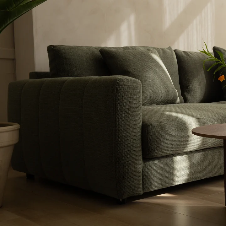 Nuuck - Bente 3-Sitzer Sofa, 230 x 100 cm, beige (Melina Simply 1244)