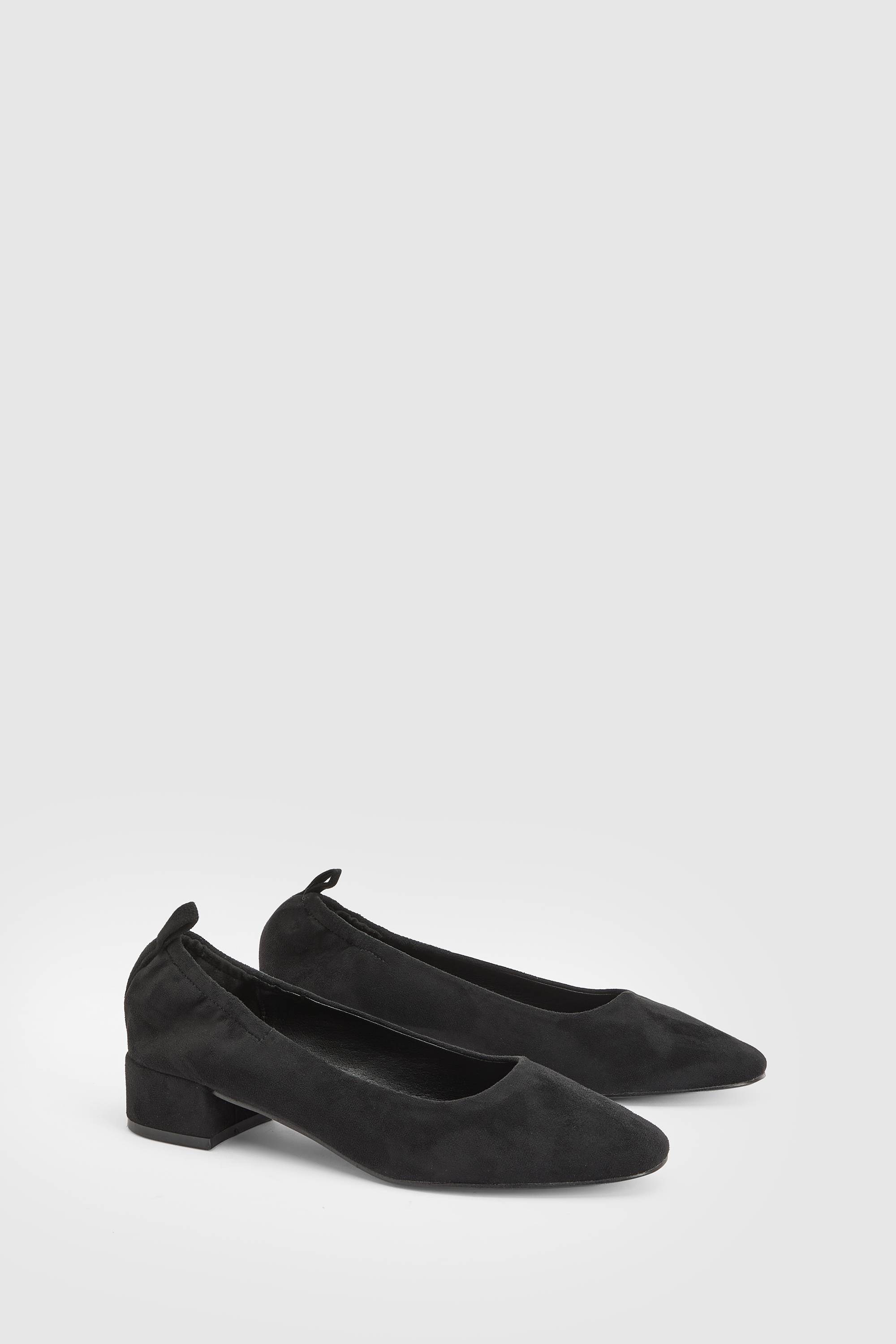 Wallis Ballerines Layla À Talon Bloc Bas En Synthétique Avec Dos Élastiqué