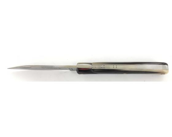Laguiole 1850 Camille Pagés 11 cm - Corne Blonde Couteau de Poche Design Beillonnet - PassionFrance
