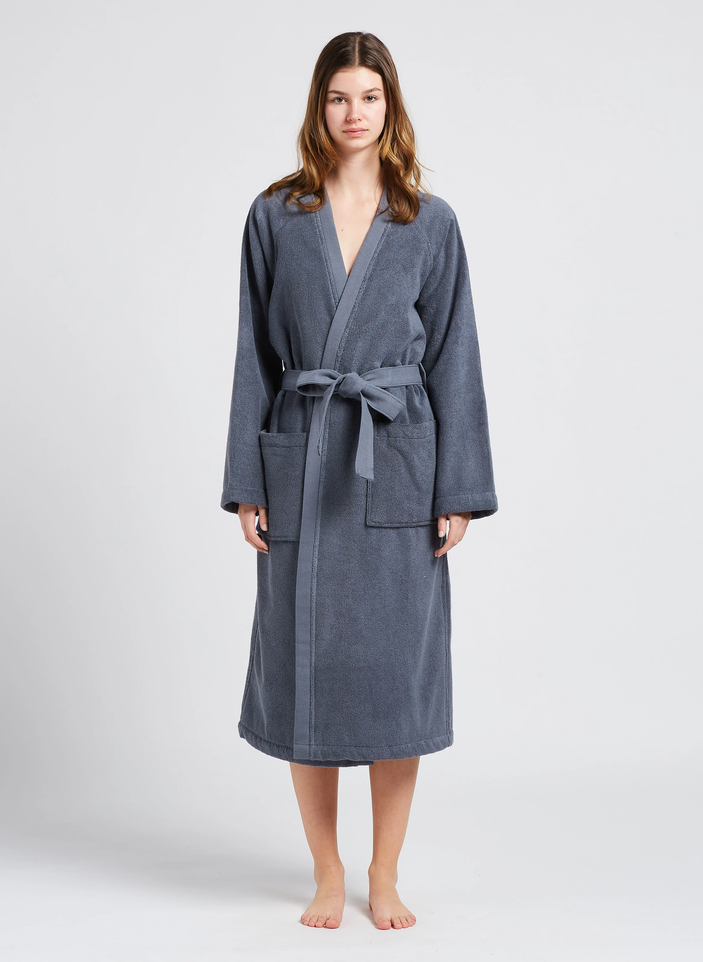 Peignoir de bain en coton | Gris