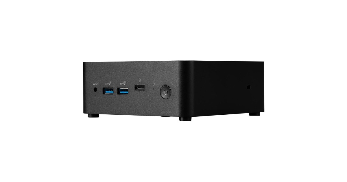 MSICubi NUC 1M-003EU mini-pc  (Zwart | Core 3 100U | Intel Graphics | 8 GB | 512 GB SSD)