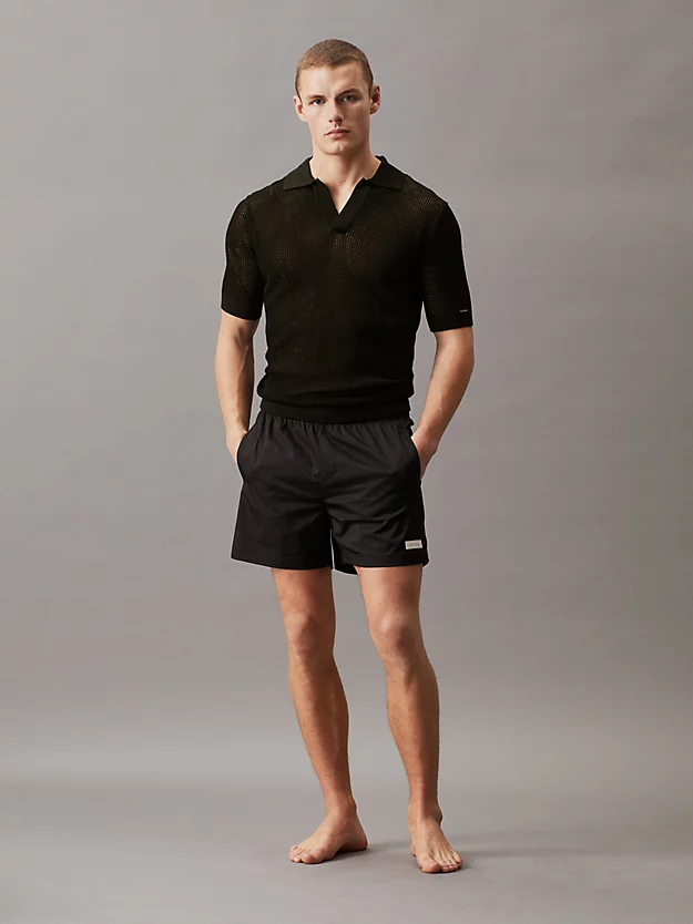 Camisa polo de praia de malha aberta