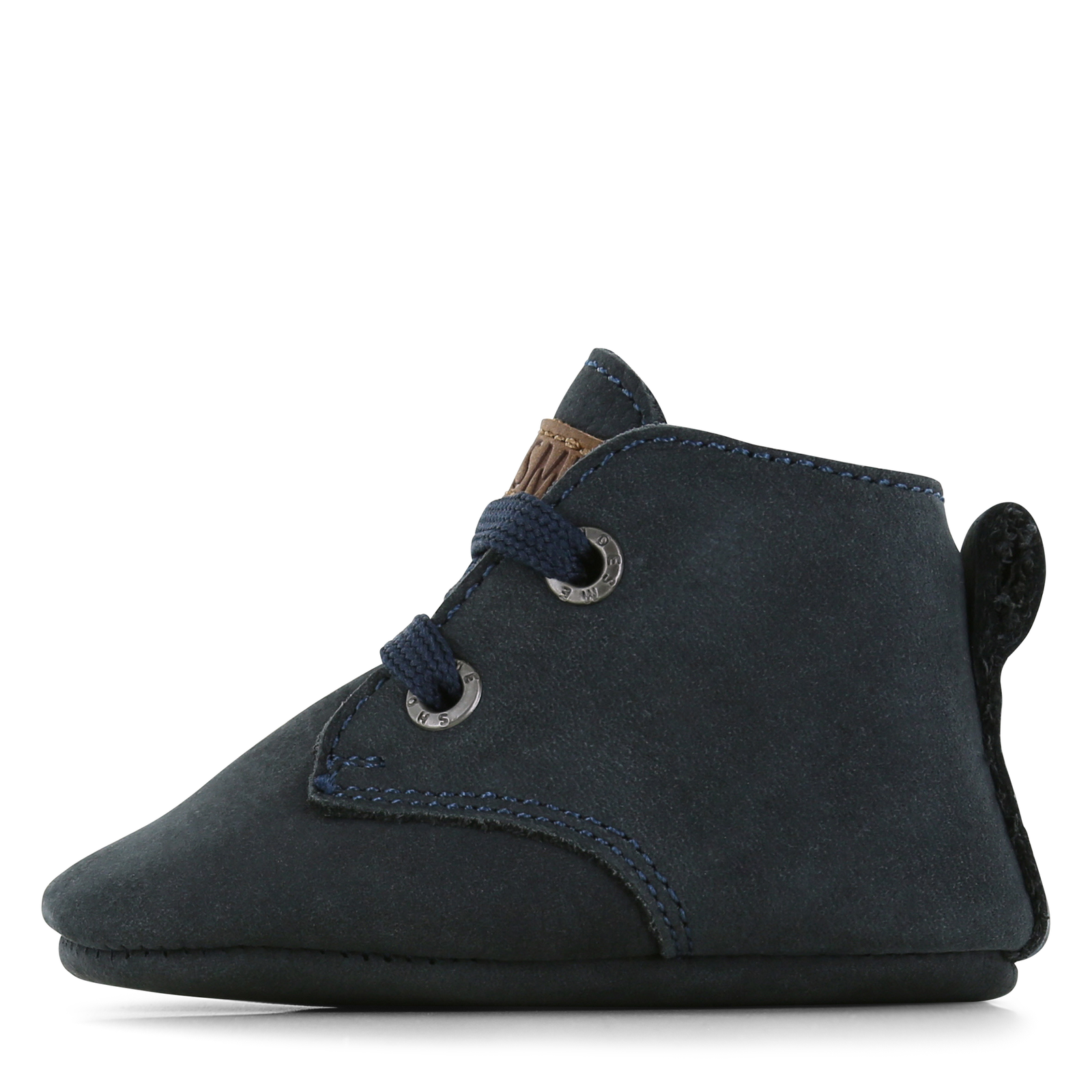 Shoesme Newborn dunkelblaue Lederpantoffeln