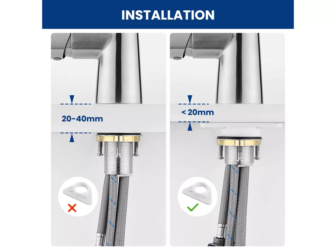 Cecipa max Mitigeur de Cuisine avec Douchette Extractible - Robinet d'Évier avec 3 Modes de Sortie D'eau - Mitigeur Cuisine en Inox Brossé,EU Modèle