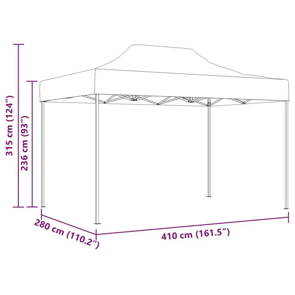 vidaXL - Partytent - Wit - Stof