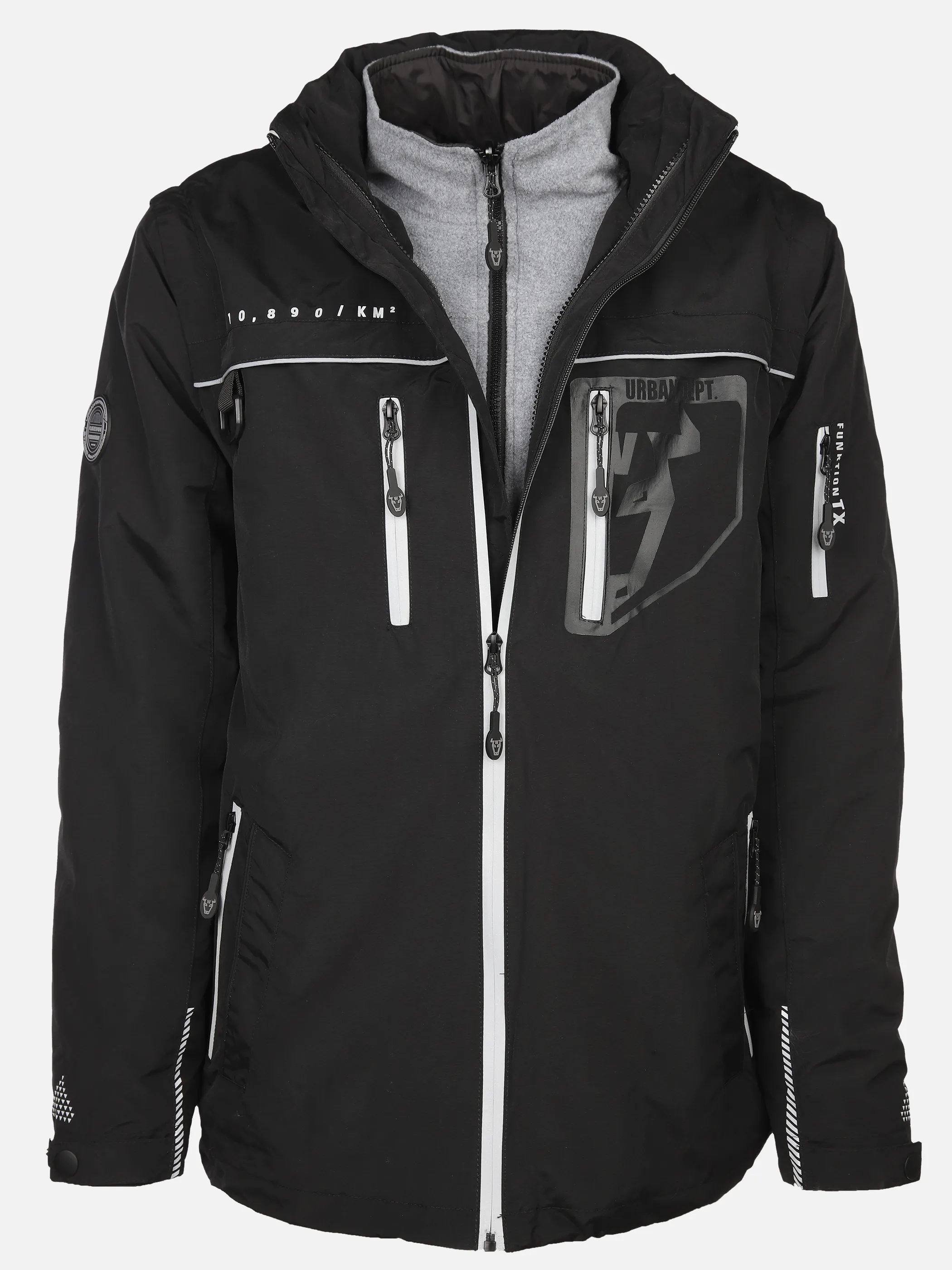 Herren Funktionsjacke 4in1 mit vielen Details