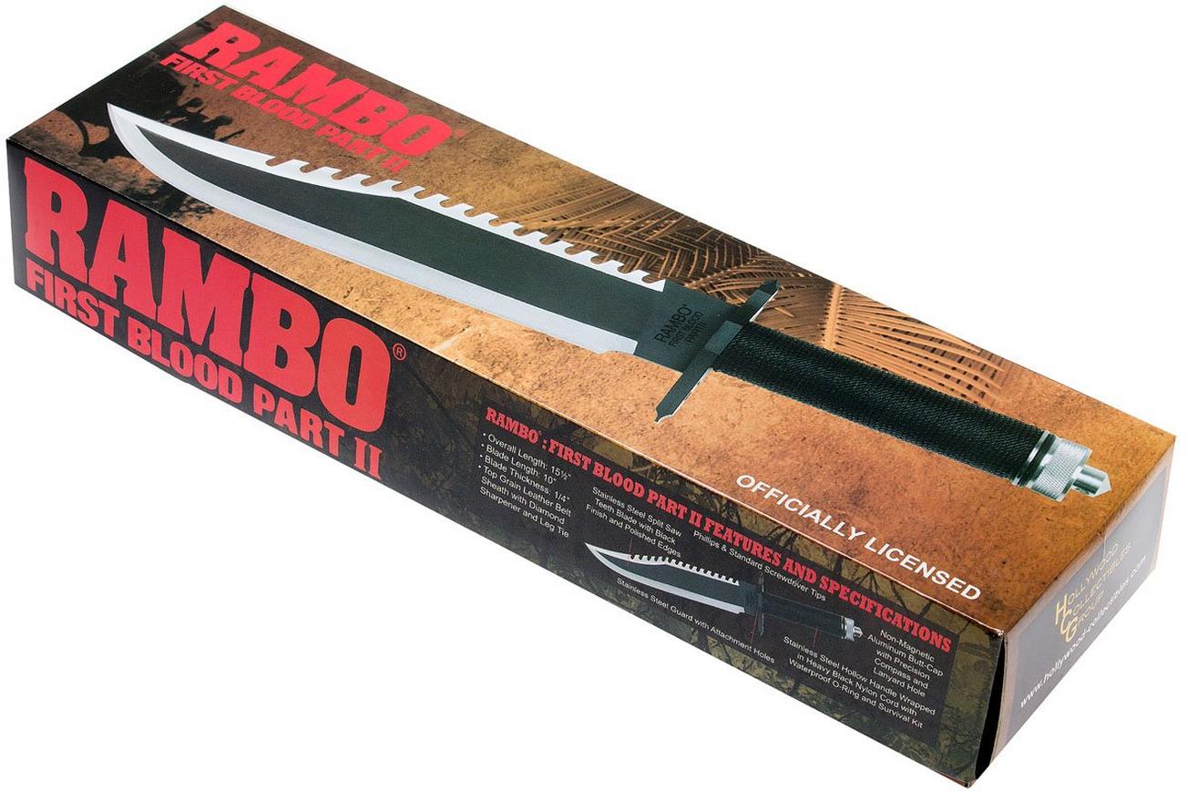RAMBO knife First Blood Part II Standard Edition met survival kit, 9294
