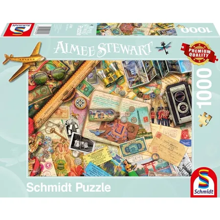Schmidt Spiele Puzzle - Aufgetischt: Reise-Erinnerungen, 1000 Teile
