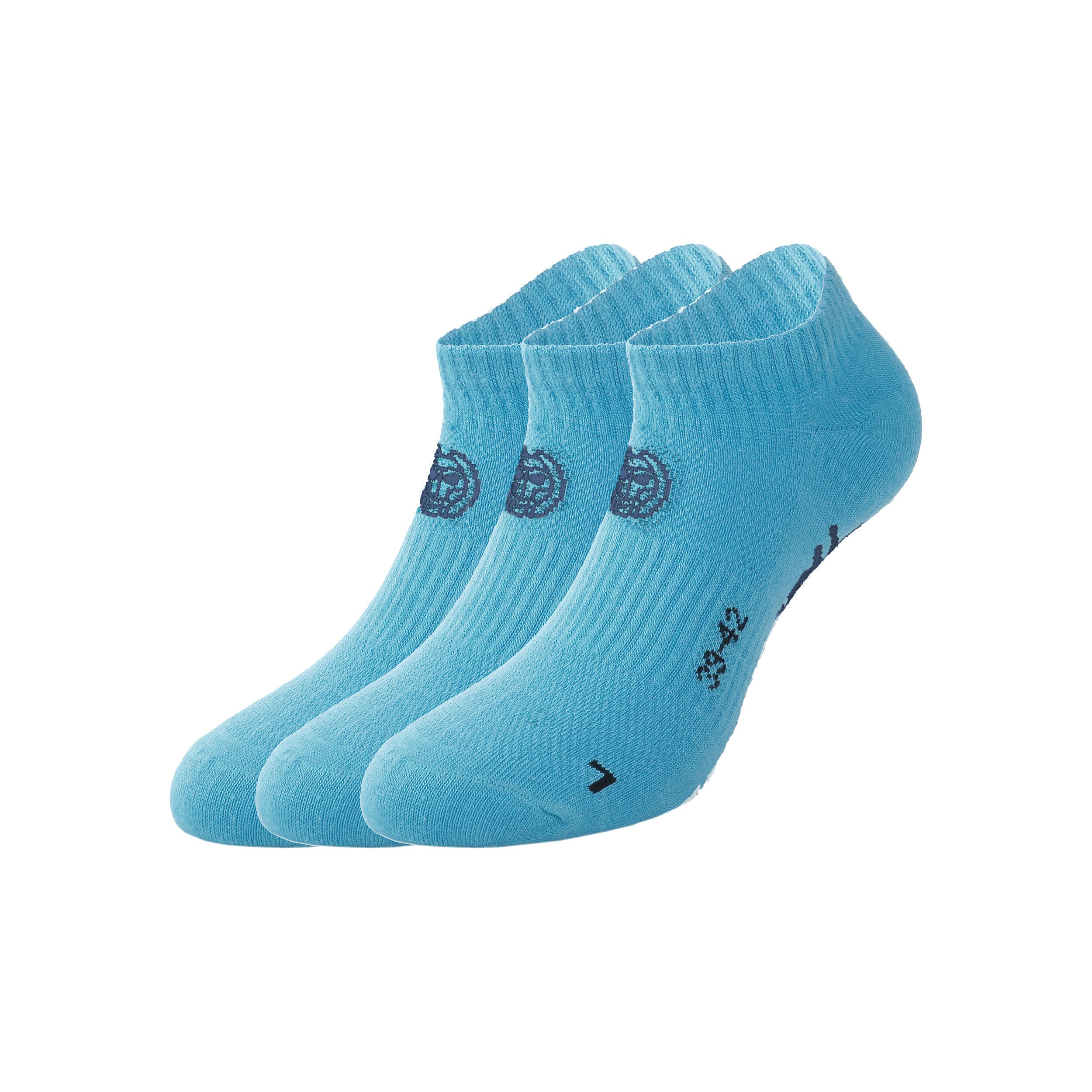BIDI BADU Leana No Show Tech Chaussettes De Sport Pack De 3 - Turquoise , Bleu Foncé