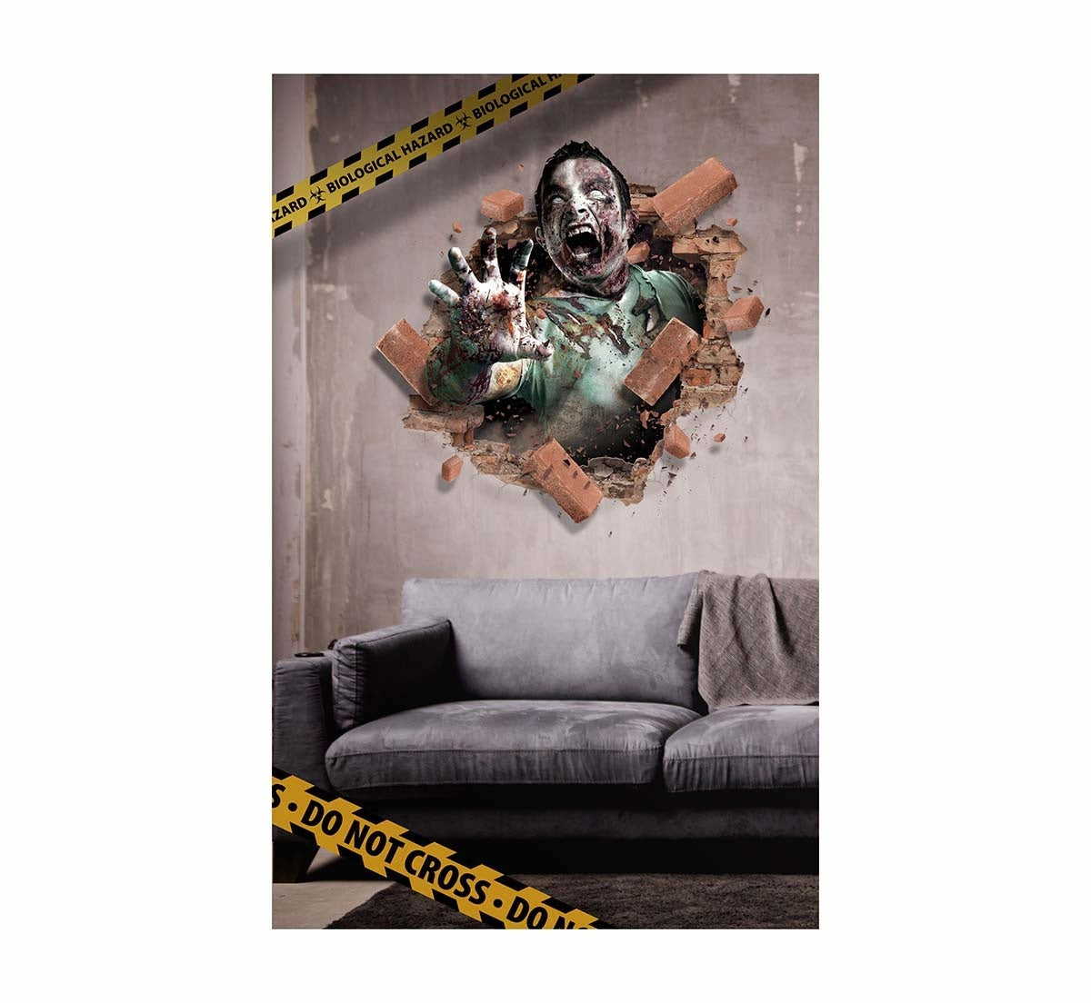 Halloween Muursticker Zombie 80cm