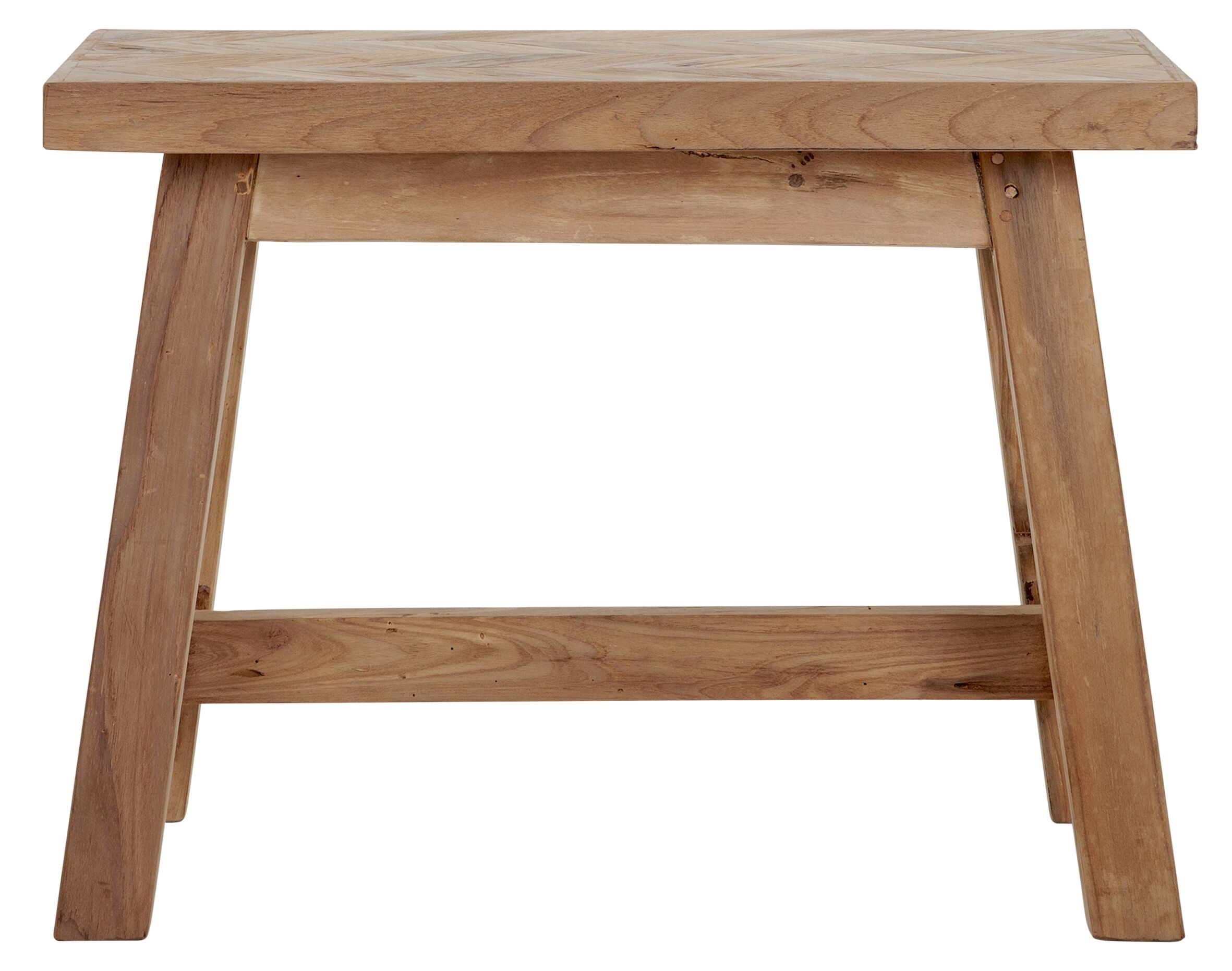 MUST Living Bench Herringbone small,45x60x32 cm, recycled teakwood