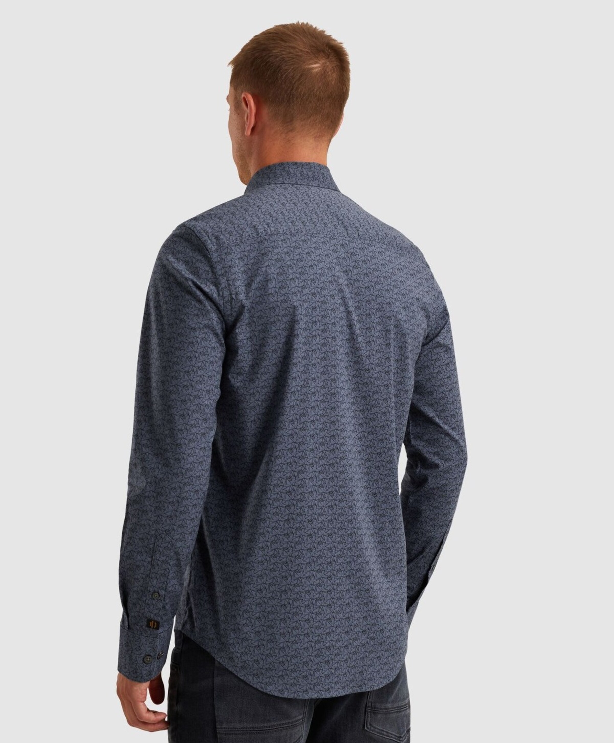 PME Legend Heren overhemd lange mouw blauw