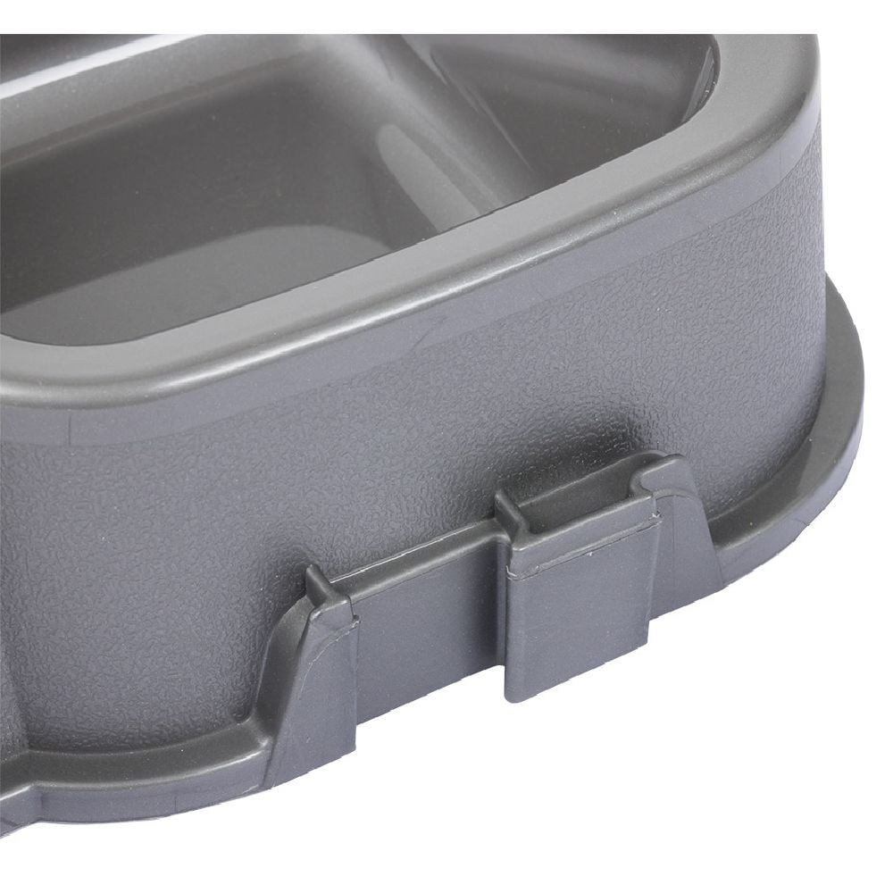 Gamelle double grise 2x500ml - plastique 31,8x16,6xH6,5cm
