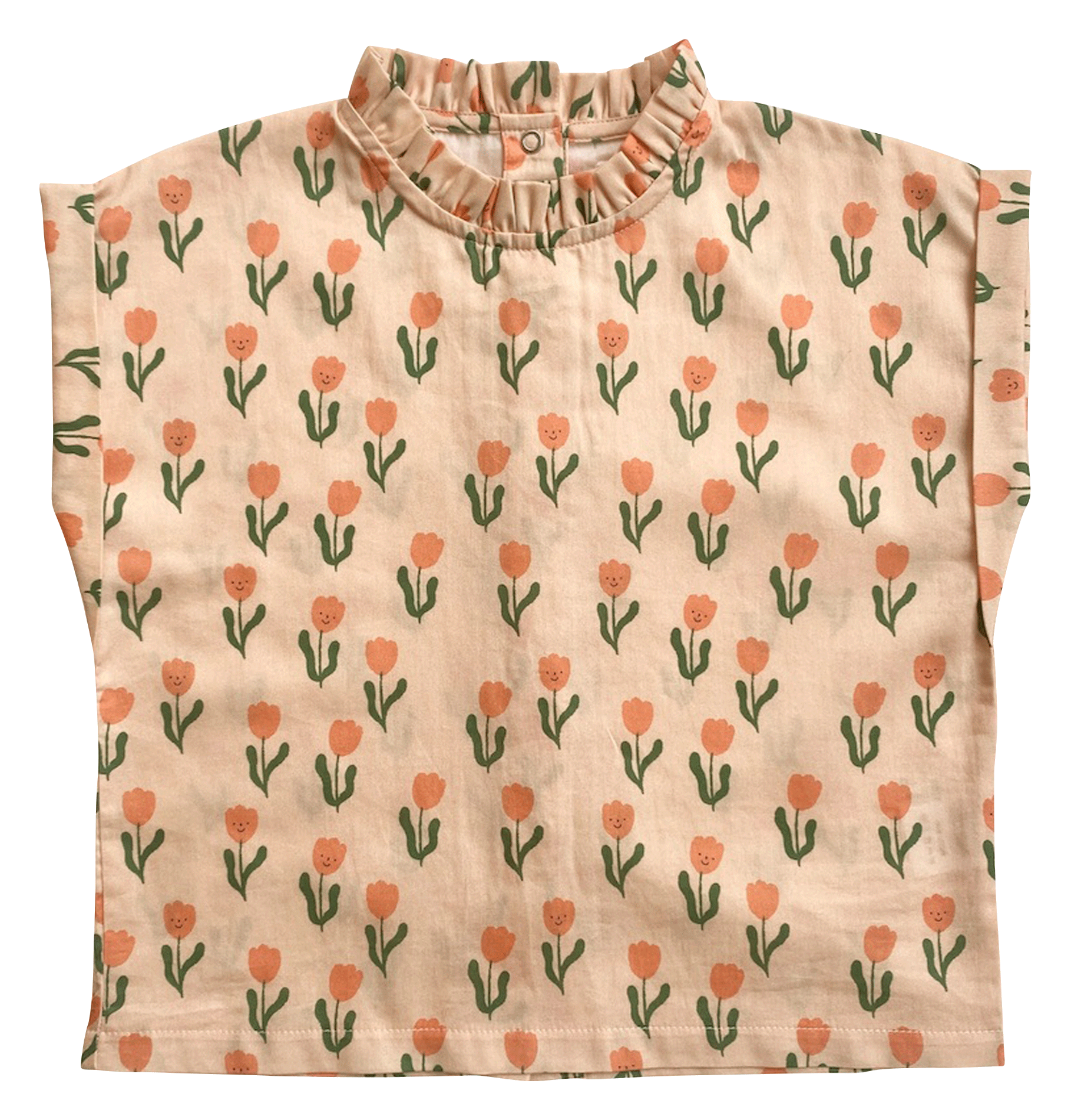 KALA - Blouse ample col victorien imprimée | Rose