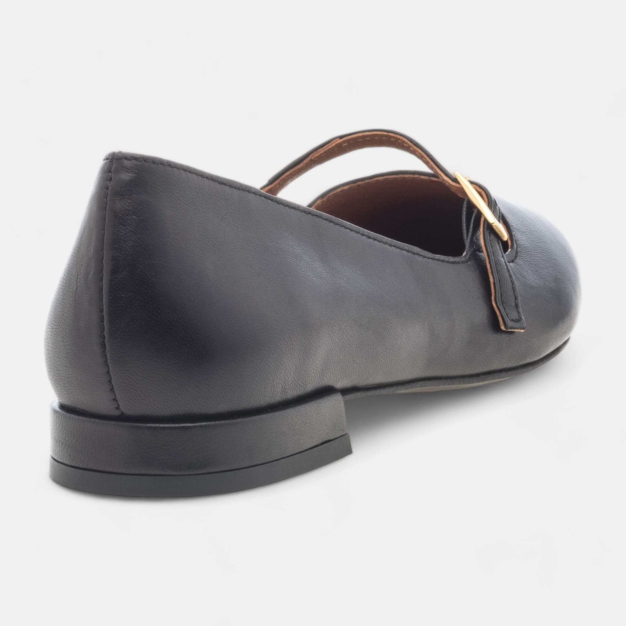 Ballerines Femme en cuir noir