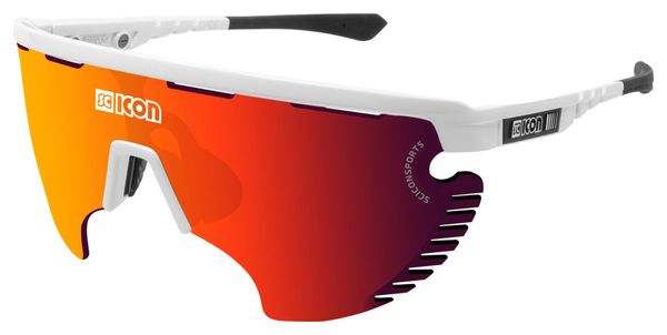 Scicon Sports Aerowing Lamon Lunettes De Soleil De Performance Sportive (Scnpp Multimorror Rouge/Luminosité Blanche)