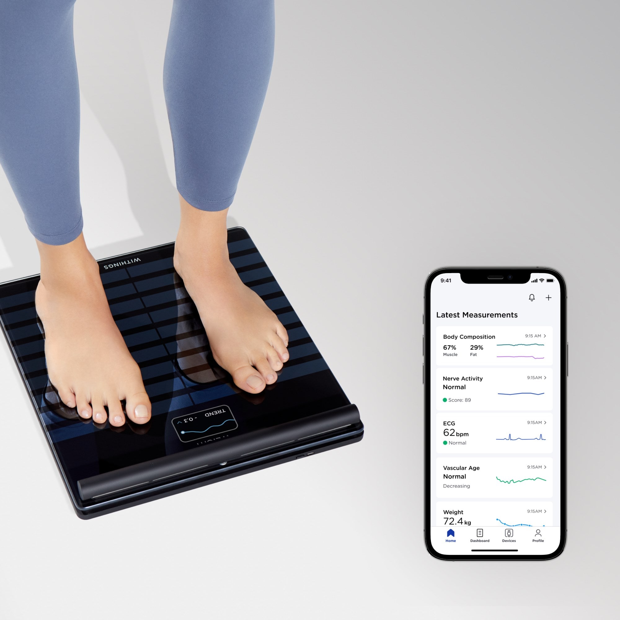Withings Body Scan Connected Health Station Smartvekt - Svart
