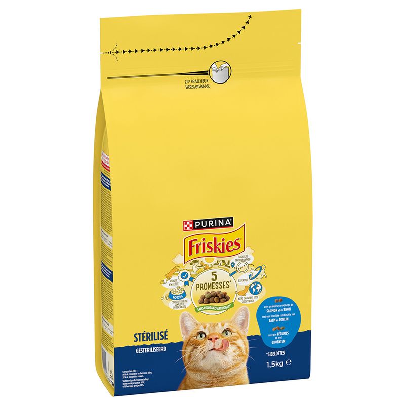 PURINA Friskies Sterilised saumon, thon, légumes pour chat