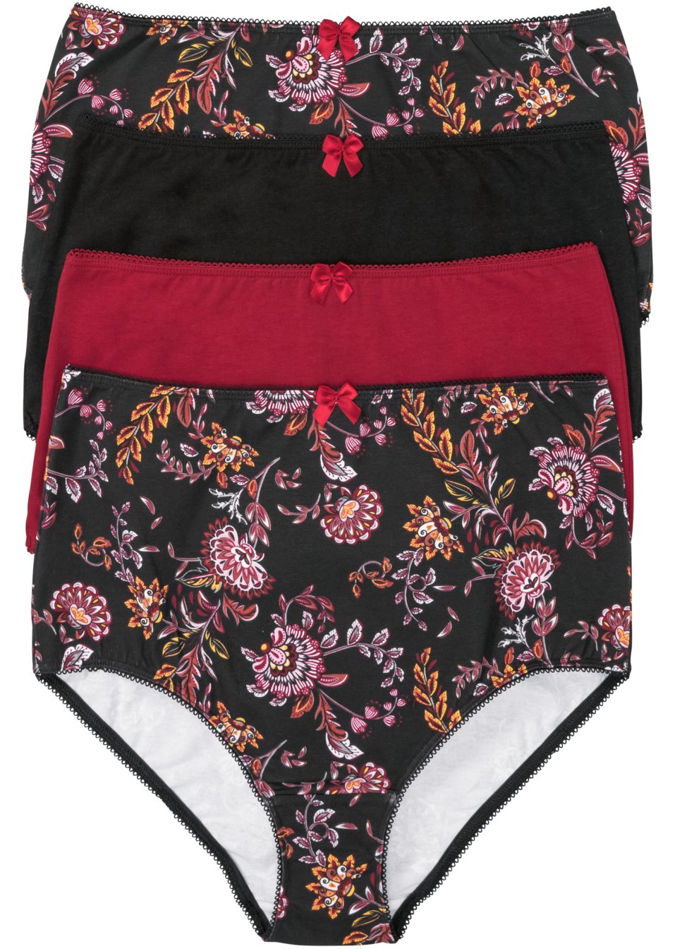 Lot de 4 slips taille haute