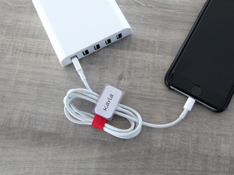 Label-the-cable Kabelbeschriftung MINI TAGS Farbig mit Besc Kabelbeschriftung mit Klettband und Beschriftungsfeld