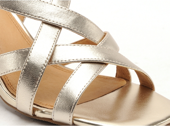 Fugitive nu pieds talons femme imouv or