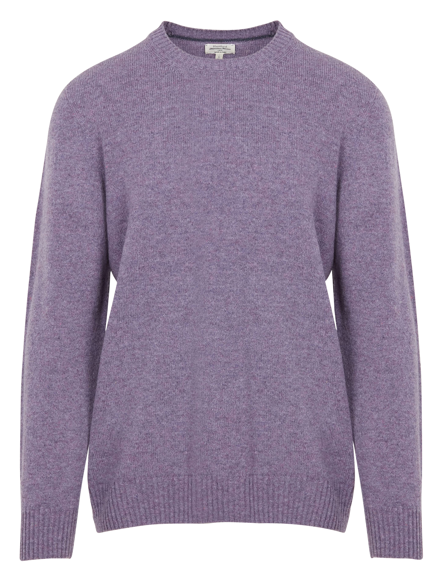 Pull col rond en laine| Violet