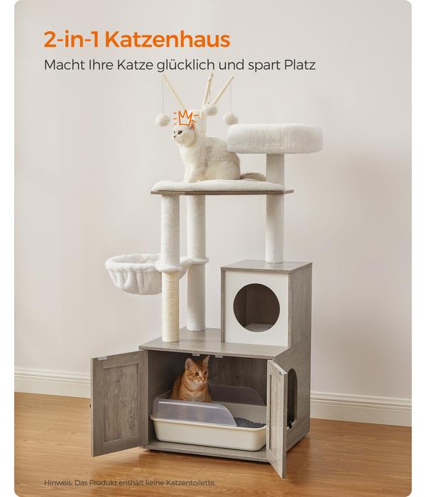 Feandrea Kratzbaum mit Katzenklo-Schrank, ca.