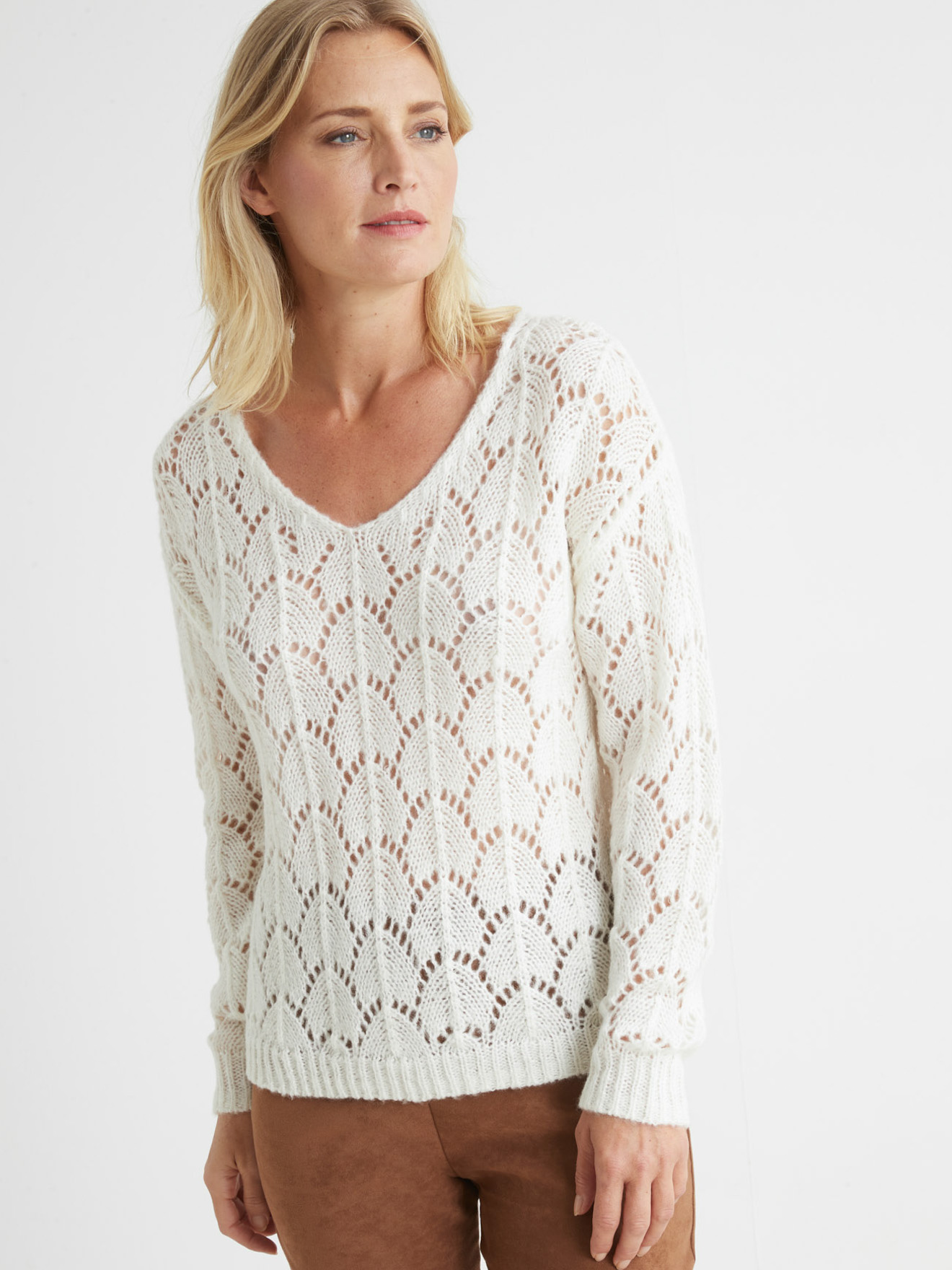 Pull avec mohair et laine