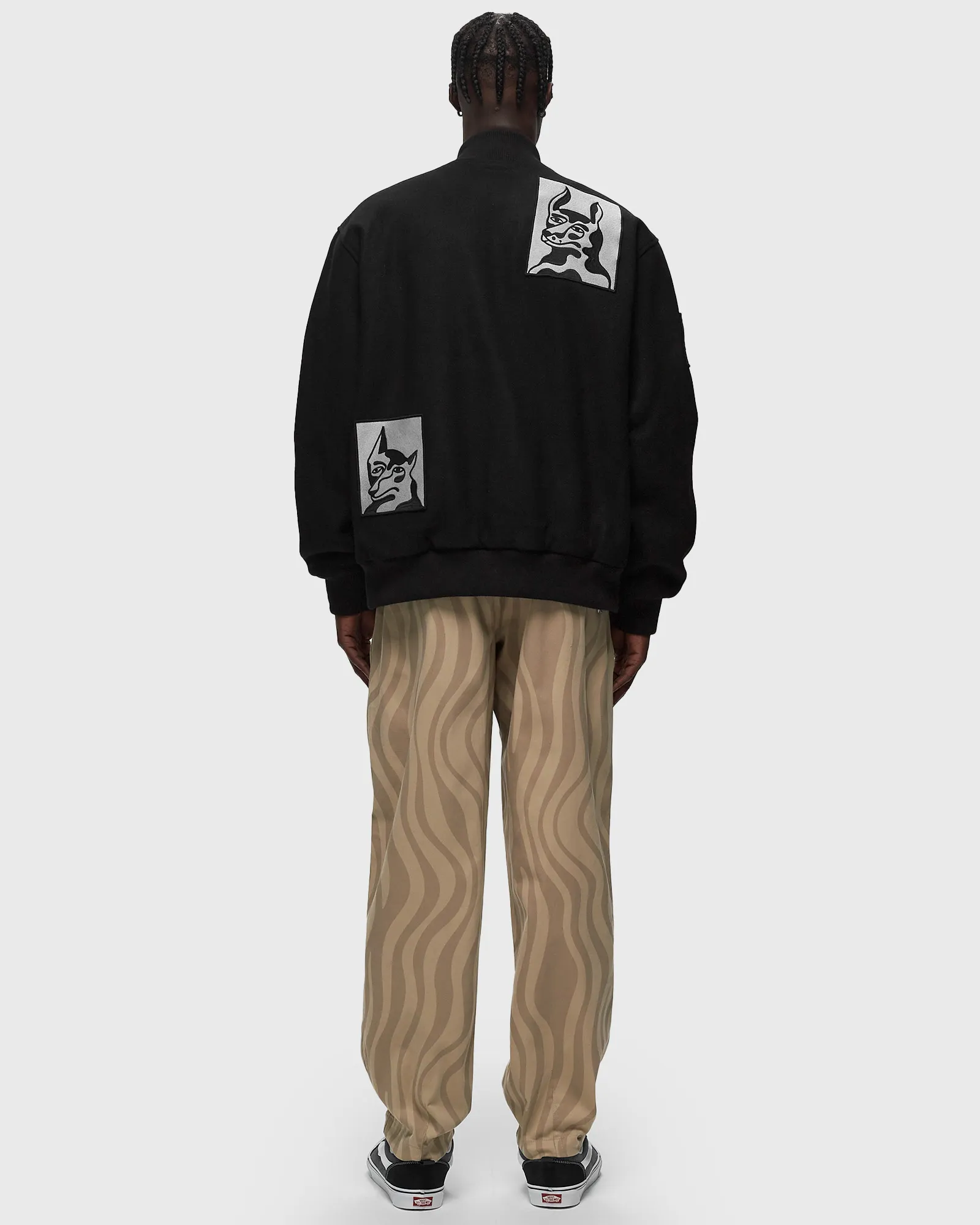 By Parra dog faced varsity jacket