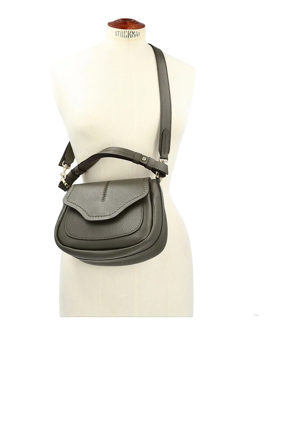 BESACE BEATRIX CUIR KAKI