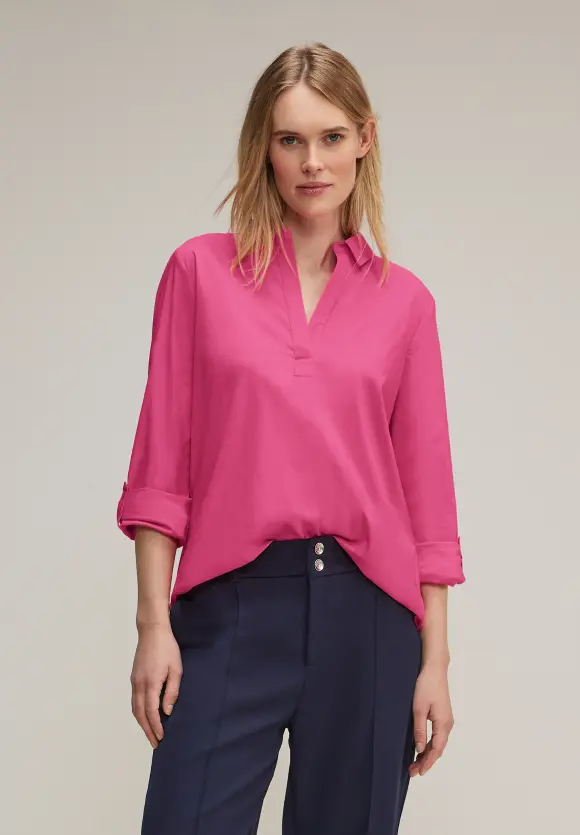 Business Longbluse - cozy pink