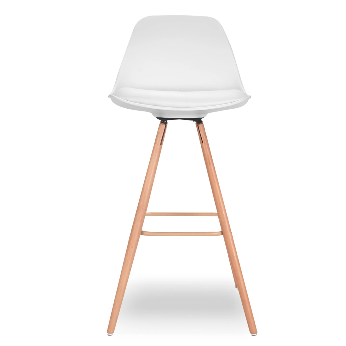 Lot de 4 tabourets de bar SARA blanc