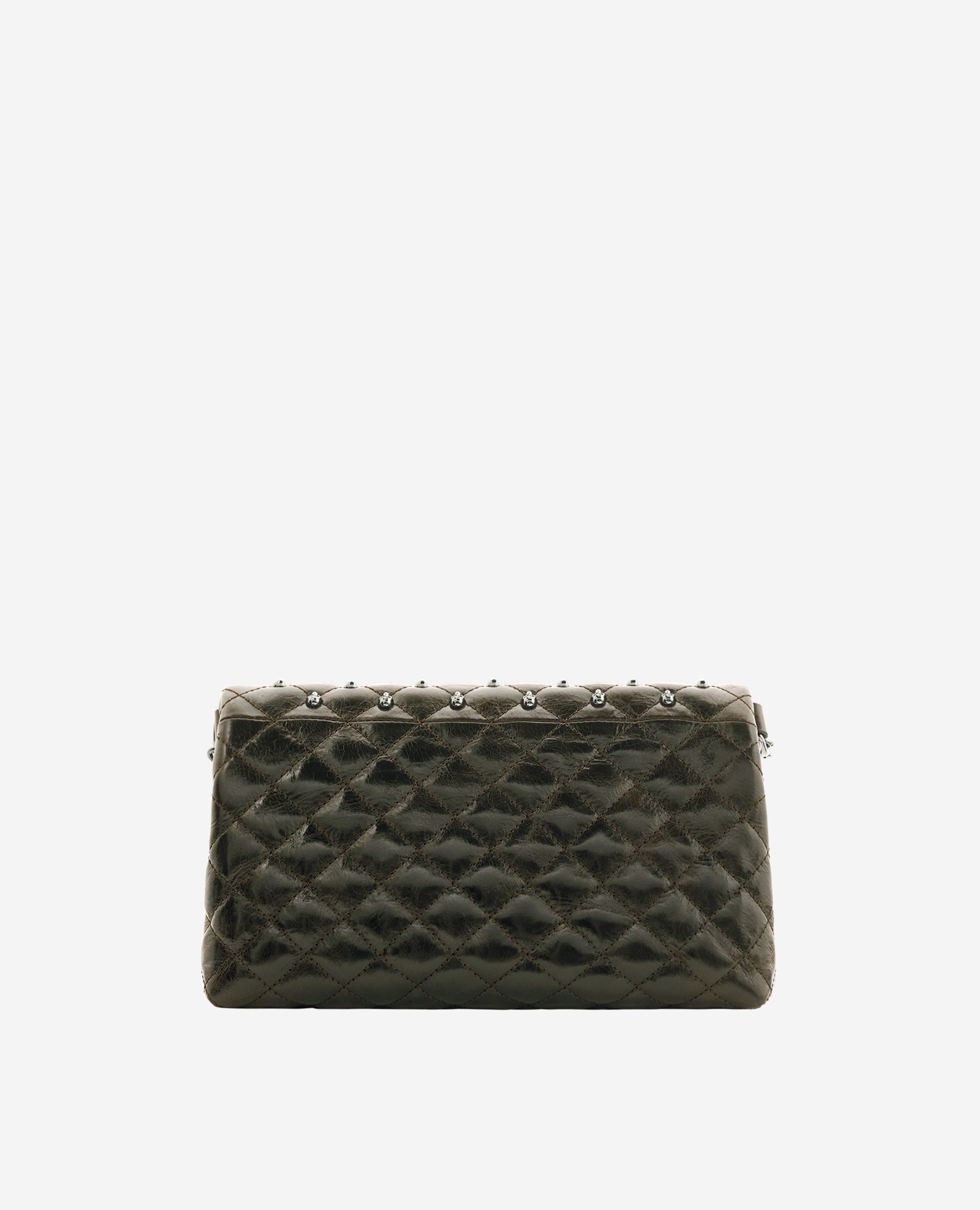 Pochette héritage small en cuir verte