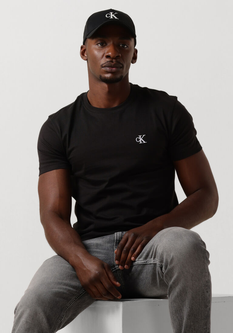 CALVIN KLEIN zwarte calvin klein t-shirt ck essential slim te