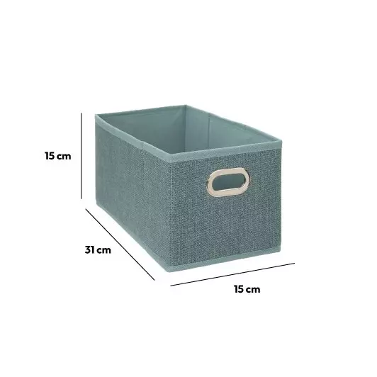 Panier de rangement (15 x 31 cm) Helena Bleu pétrole chiné