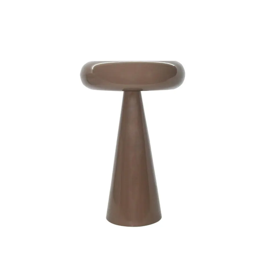 Bijzettafel Bruin Staal - 36x36x57cm - Brix Sam