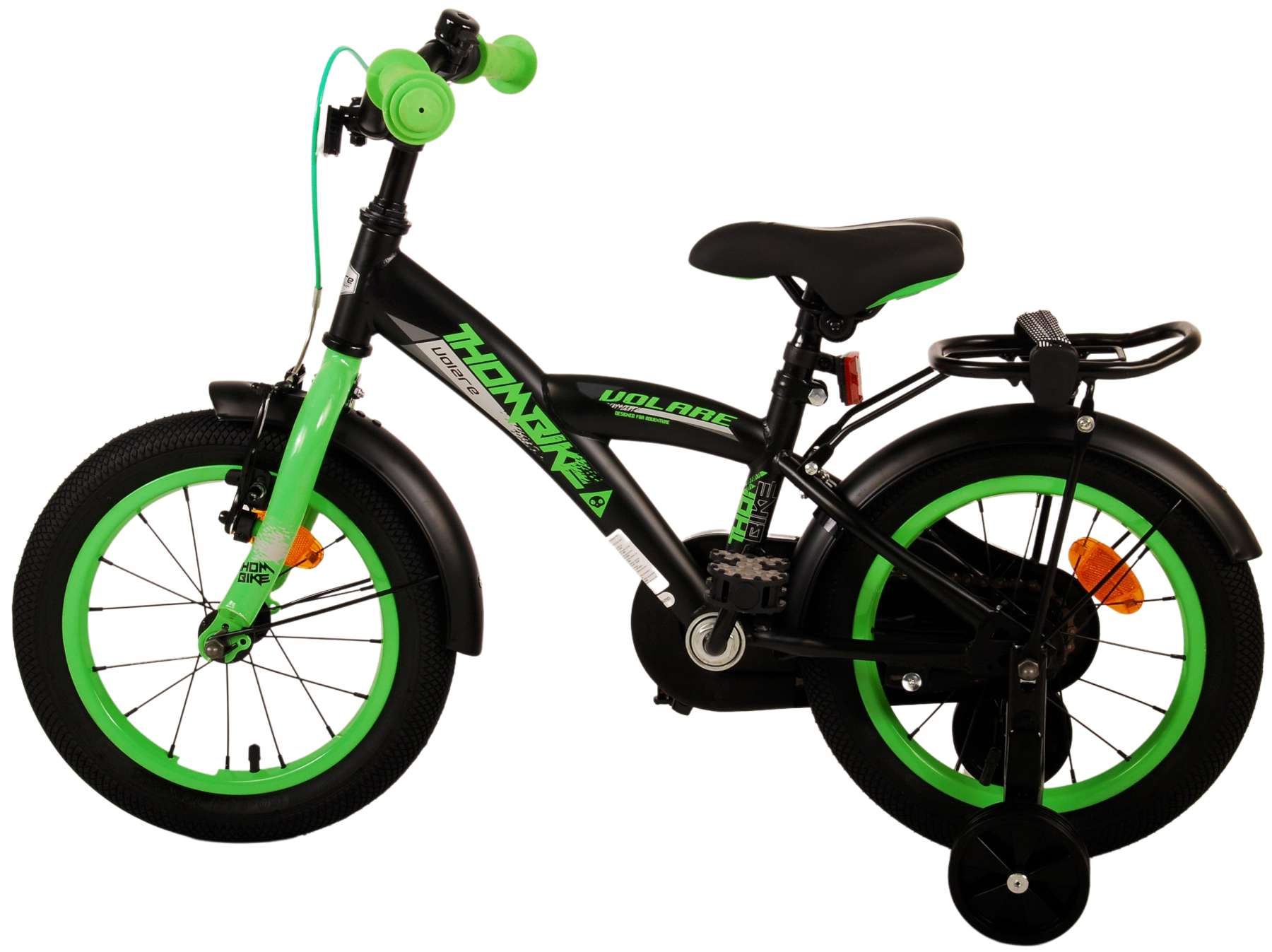 TPFSports Thombike Kinderfahrrad - Jungen - 14 Zoll - Rücktritt + Handbremse - Schwarz/Blau