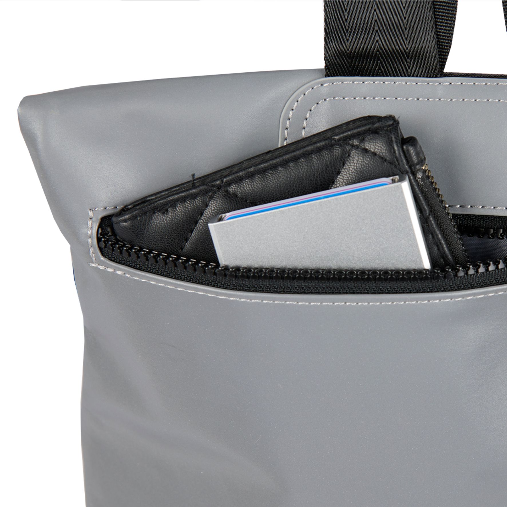 New Rebels Reflect Los Angeles Rolltop Backpack Mini Silver