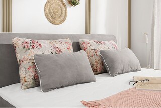 Boxspringbett Rosalie 140x200cm hellgrau
