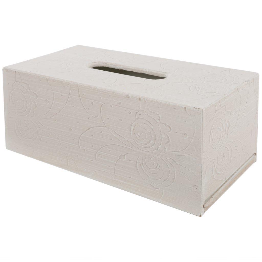 Kosmetiktuchbox MARIELLA - creme-weiß - 25x13 cm