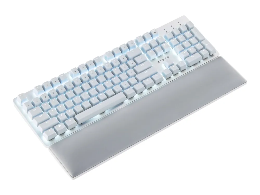 Razer Pro Type Ultra - Tastatur - bagbelyst - trådløs - USB-C, Bluetooth, 2.4 GHz - QWERTY - USA - tastkontakt: Razer Yellow